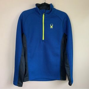 NWOT Spyder Men’s Outbound Blue & Black Half Zip Pullover Sweater | M